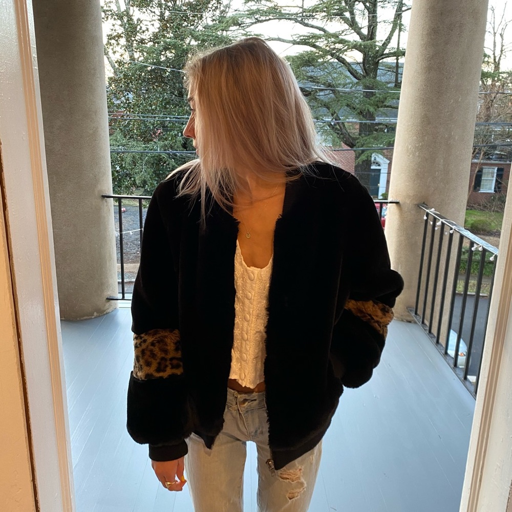 Apparis faux fur bomber jacket